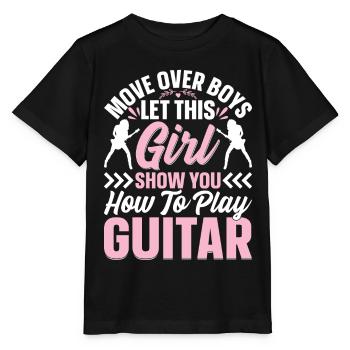 Guitarist Guitar Player Girls - Girl Guitar Player - Stanley/Stella Kinder T-Shirt MINI CREATOR  - Schwarz - Vorne - Mikhail (115cm)