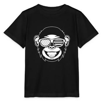Chimpanzé Orang-outan Singe tête de singe - T-shirt bio MINI CREATOR Stanley/Stella Enfant - noir - Devant - Mikhail (115cm)