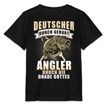 Angeln - Stanley/Stella Kinder T-Shirt MINI CREATOR  - Schwarz - Vorne - Mikhail (115cm)