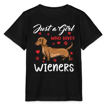 Dachshund Gift Dixie Viennese Doxie Dachshund - Stanley/Stella MINI CREATOR Kids’ T-Shirt - black - Front - Mikhail (115cm)