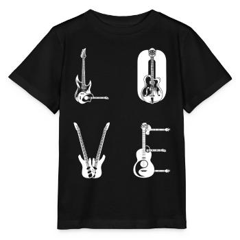 Bass Guitar Player Bass Guitarist Guitar LOVE - Stanley/Stella Kinder T-Shirt MINI CREATOR  - Schwarz - Vorne - Mikhail (115cm)