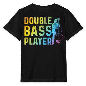 Contrabass Double Bass Player - Double Bass Player - Stanley/Stella Kinder T-Shirt MINI CREATOR  - Schwarz - Vorne - Mikhail (115cm)