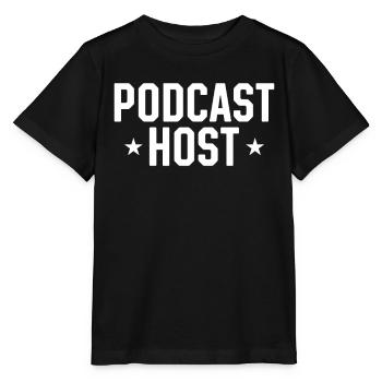 Podcaster Podcasting Podcast Creator - Podcast Hos - Stanley/Stella MINI CREATOR Kids’ T-Shirt - black - Front - Mikhail (115cm)