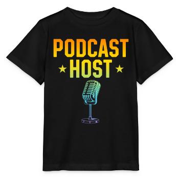 Podcast Host - Podcasting Podcast Podcaster - Stanley/Stella MINI CREATOR Kids’ T-Shirt - black - Front - Mikhail (115cm)