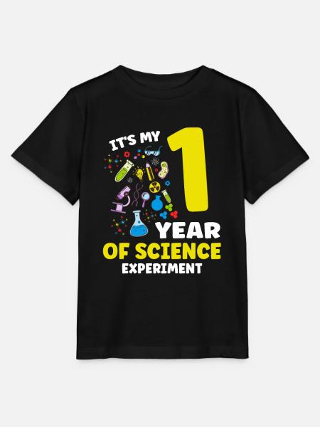 Es Ist Mein 1-jähriger - Stanley/Stella Kinder T-Shirt MINI CREATOR  - Schwarz