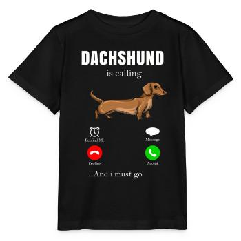 Dachshund Geschenk Dixie Wiener Doxie Dackel - Stanley/Stella Kinder T-Shirt MINI CREATOR  - Schwarz - Vorne - Mikhail (115cm)