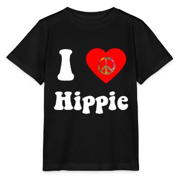 Hippie Peace Groovy Flowerpower Boho Woodstock - Stanley/Stella Kinder T-Shirt MINI CREATOR  - Schwarz - Vorne - Mikhail (115cm)