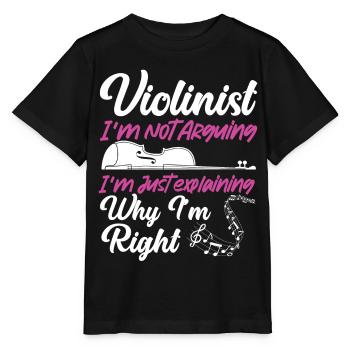 Violoniste violoniste Violoniste Je ne suis pas - T-shirt bio MINI CREATOR Stanley/Stella Enfant - noir - Devant - Mikhail (115cm)
