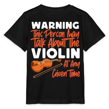 Violoniste Violoniste Avertissement - T-shirt bio MINI CREATOR Stanley/Stella Enfant - noir - Devant - Mikhail (115cm)