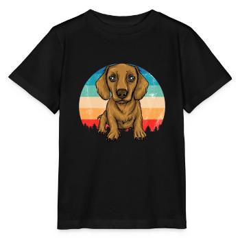 Dachshund Gift Dixie Viennese Doxie Dachshund - Stanley/Stella MINI CREATOR Kids’ T-Shirt - black - Front - Mikhail (115cm)