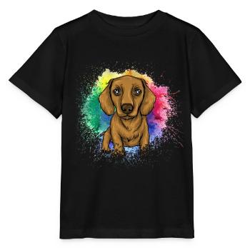 Dachshund Gift Dixie Viennese Doxie Dachshund - Stanley/Stella MINI CREATOR Kids’ T-Shirt - black - Front - Mikhail (115cm)