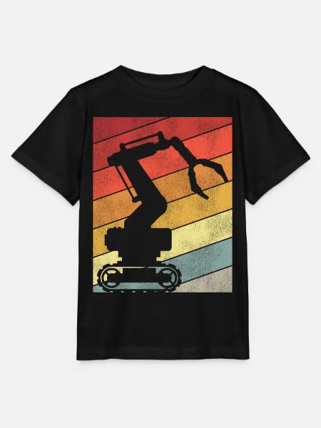 Robot Robotics Engineer Retro - Stanley/Stella Kinder T-Shirt MINI CREATOR - Schwarz