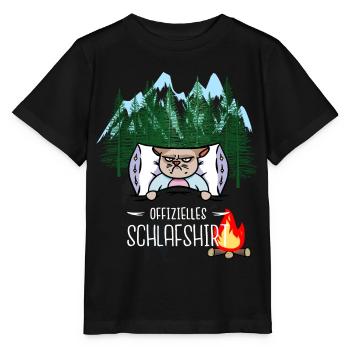 naturally sleep forest dwellers eco freak dream - Stanley/Stella MINI CREATOR Kids’ T-Shirt - black - Front - Mikhail (115cm)