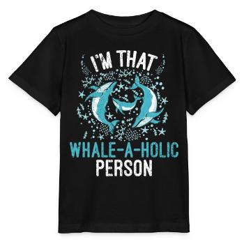 Killer whale killer whale watching Orca whale watching - Stanley/Stella MINI CREATOR Kids’ T-Shirt - black - Front - Mikhail (115cm)