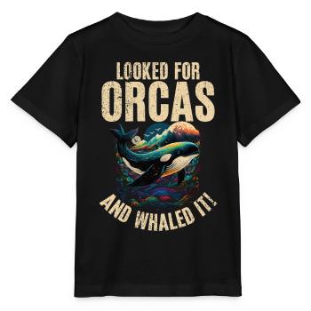 Killer whale killer whale watching Orca whale watching - Stanley/Stella MINI CREATOR Kids’ T-Shirt - black - Front - Mikhail (115cm)