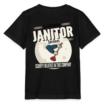 Concierge des services de conciergerie de Scruffington - T-shirt bio MINI CREATOR Stanley/Stella Enfant - noir - Devant - Mikhail (115cm)