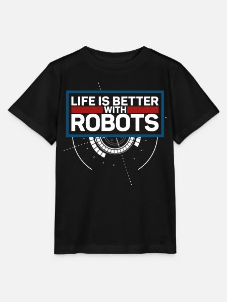 Robot Robotics Engineer Life Is - Stanley/Stella Kinder T-Shirt MINI CREATOR  - Schwarz
