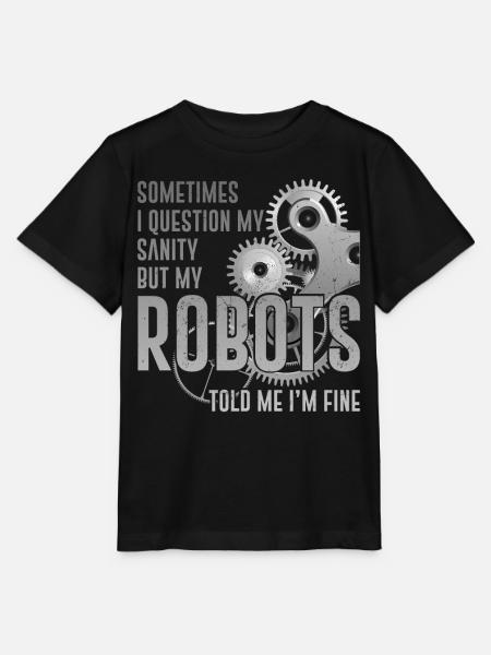 Robot Robotics Engineer Sometimes - Stanley/Stella Kinder T-Shirt MINI CREATOR  - Schwarz