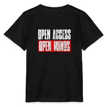 Open Access Open Mind for Hacker and Coder - Stanley/Stella Kinder T-Shirt MINI CREATOR  - Schwarz - Vorne - Mikhail (115cm)