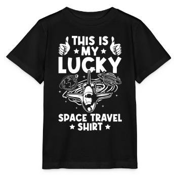 This Is My Lucky Space Travel Shirt Space Explorat - Stanley/Stella MINI CREATOR Kids’ T-Shirt - black - Front - Mikhail (115cm)