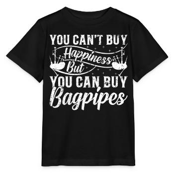 Vous ne pouvez pas acheter le bonheur mais vous pouvez acheter des cornemuses - T-shirt bio MINI CREATOR Stanley/Stella Enfant - noir - Devant - Mikhail (115cm)