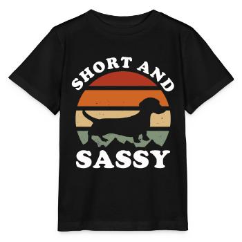 Dachshund Gift Dixie Viennese Doxie Dachshund - Stanley/Stella MINI CREATOR Kids’ T-Shirt - black - Front - Mikhail (115cm)