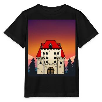 Château Château Moyen Age Personnage de conte de fées - T-shirt bio MINI CREATOR Stanley/Stella Enfant - noir - Devant - Mikhail (115cm)