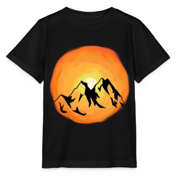 Sunshine Mountains Mountain Summit Mountaineer Alm - Stanley/Stella MINI CREATOR Kids’ T-Shirt - black - Front - Mikhail (115cm)