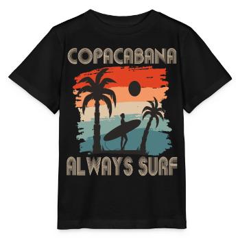 Copacabana Surfing Rio Holiday Sea Beach Sun - T-shirt bio MINI CREATOR Stanley/Stella Enfant - noir - Devant - Mikhail (115cm)