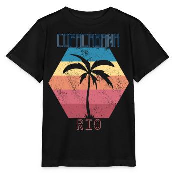 Copacabana Palm Rio de Janeiro Holiday Sea Beach - T-shirt bio MINI CREATOR Stanley/Stella Enfant - noir - Devant - Mikhail (115cm)