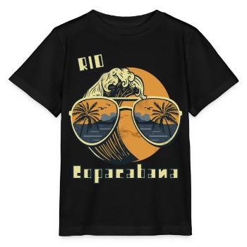 Lunettes de soleil Rio Copacabana Surfing Holiday Ocean S - T-shirt bio MINI CREATOR Stanley/Stella Enfant - noir - Devant - Mikhail (115cm)