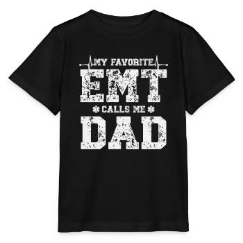Mon médecin urgentiste préféré m’appelle - T-shirt bio MINI CREATOR Stanley/Stella Enfant - noir - Devant - Mikhail (115cm)