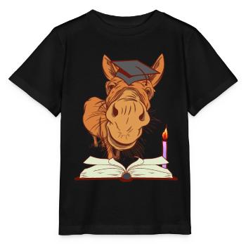 Études d’apprentissage nocturne d’un étudiant mule d’âne - T-shirt bio MINI CREATOR Stanley/Stella Enfant - noir - Devant - Mikhail (115cm)