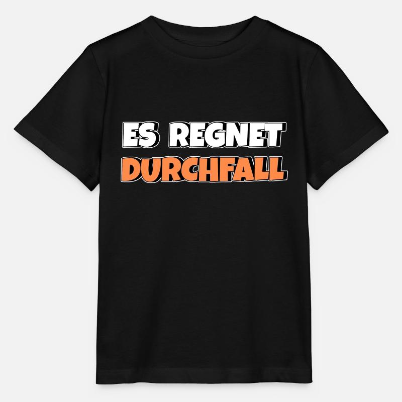 Es regnet Durchfall - Stanley/Stella Kinder T-Shirt MINI CREATOR - Schwarz
