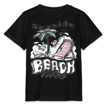 Florida Seaside Ocean Beach Surfing - Stanley/Stella MINI CREATOR Kids’ T-Shirt - black - Front - Mikhail (115cm)