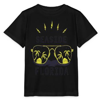 Palm Sunglasses Florida Seaside Beach Ocean - Stanley/Stella MINI CREATOR Kids’ T-Shirt - black - Front - Mikhail (115cm)