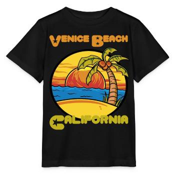 Venice Beach Sonnenuntergang Urlaub Kalifornien Pa - Stanley/Stella Kinder T-Shirt MINI CREATOR  - Schwarz - Vorne - Mikhail (115cm)