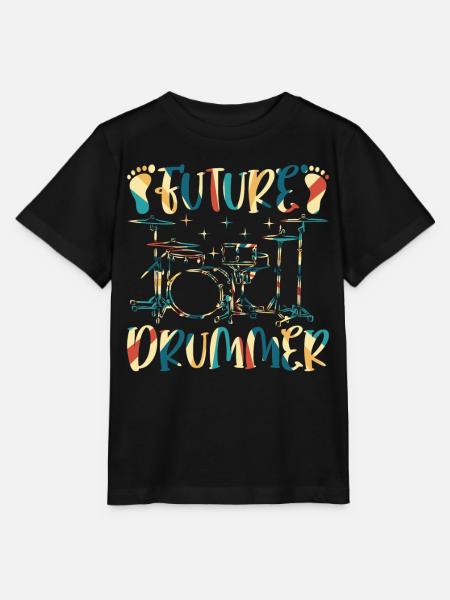 Future Drummer Buddy - Newborn Drummer Baby - Stanley/Stella Kinder T-Shirt MINI CREATOR  - Schwarz