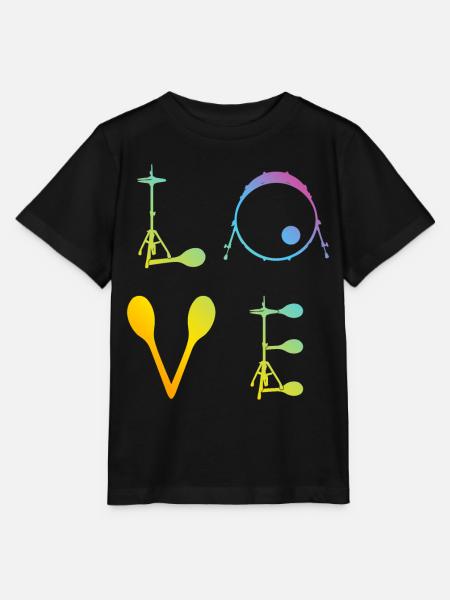 Love Drums Drum Player Drummer Musician Drum Playe - Stanley/Stella Kinder T-Shirt MINI CREATOR - Schwarz