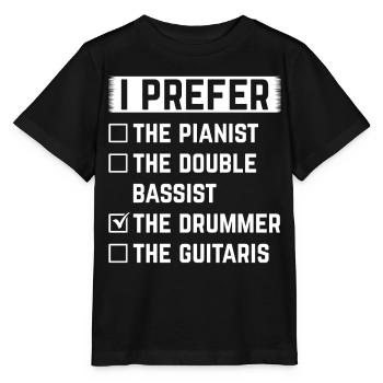 Je préfère le batteur batteur batteur batteur - T-shirt bio MINI CREATOR Stanley/Stella Enfant - noir - Devant - Mikhail (115cm)
