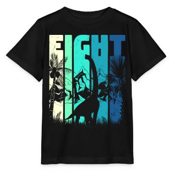 Brachiosaurus 8 ans Garçon 8ème anniversaire - T-shirt bio MINI CREATOR Stanley/Stella Enfant - noir - Devant - Mikhail (115cm)