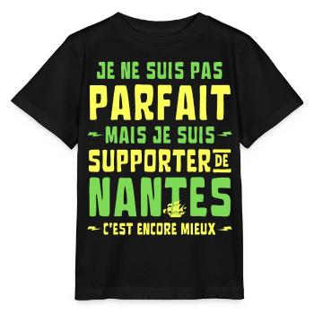 Nantes Football Supporter Je ne suis pas Parfait - T-shirt bio MINI CREATOR Stanley/Stella Enfant - noir - Devant - Mikhail (115cm)
