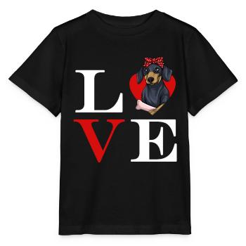 Dachshund Geschenk Dixie Wiener Doxie Dackel - Stanley/Stella Kinder T-Shirt MINI CREATOR  - Schwarz - Vorne - Mikhail (115cm)