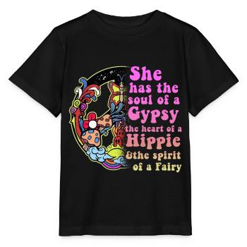 Hippie - Stanley/Stella Kinder T-Shirt MINI CREATOR  - Schwarz - Vorne - Mikhail (115cm)