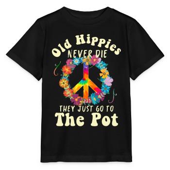 Hippie Peace Groovy Flowerpower Boho Woodstock - Stanley/Stella Kinder T-Shirt MINI CREATOR  - Schwarz - Vorne - Mikhail (115cm)