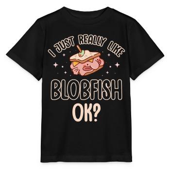 Blobfish Lover Poisson d’eau profonde Animal laid - T-shirt bio MINI CREATOR Stanley/Stella Enfant - noir - Devant - Mikhail (115cm)