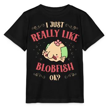 Blobfish Lover Poisson d’eau profonde Animal laid - T-shirt bio MINI CREATOR Stanley/Stella Enfant - noir - Devant - Mikhail (115cm)