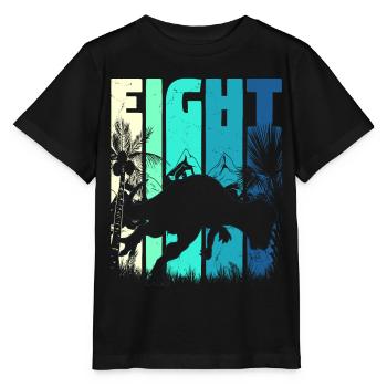Pachycephalosaurus 8 Jahre Alt Junge 8. Geburtstag - Stanley/Stella Kinder T-Shirt MINI CREATOR  - Schwarz - Vorne - Mikhail (115cm)