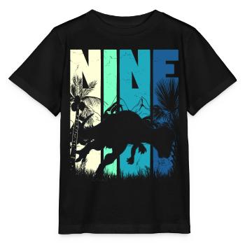 Pachycephalosaurus 9 Jahre Alt Junge 9. Geburtstag - Stanley/Stella Kinder T-Shirt MINI CREATOR  - Schwarz - Vorne - Mikhail (115cm)