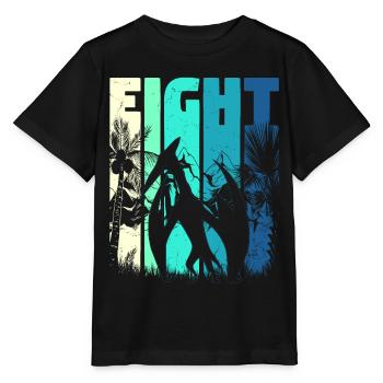 Ptérodactyle 8 ans garçon 8ème anniversaire rétro - T-shirt bio MINI CREATOR Stanley/Stella Enfant - noir - Devant - Mikhail (115cm)